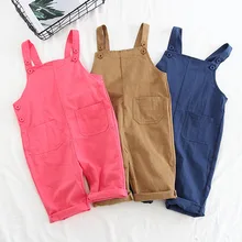 Высококачественный повседневный комбинезон 3 цветов, Детский бутик, хлопковый комбинезон для мальчиков и девочек