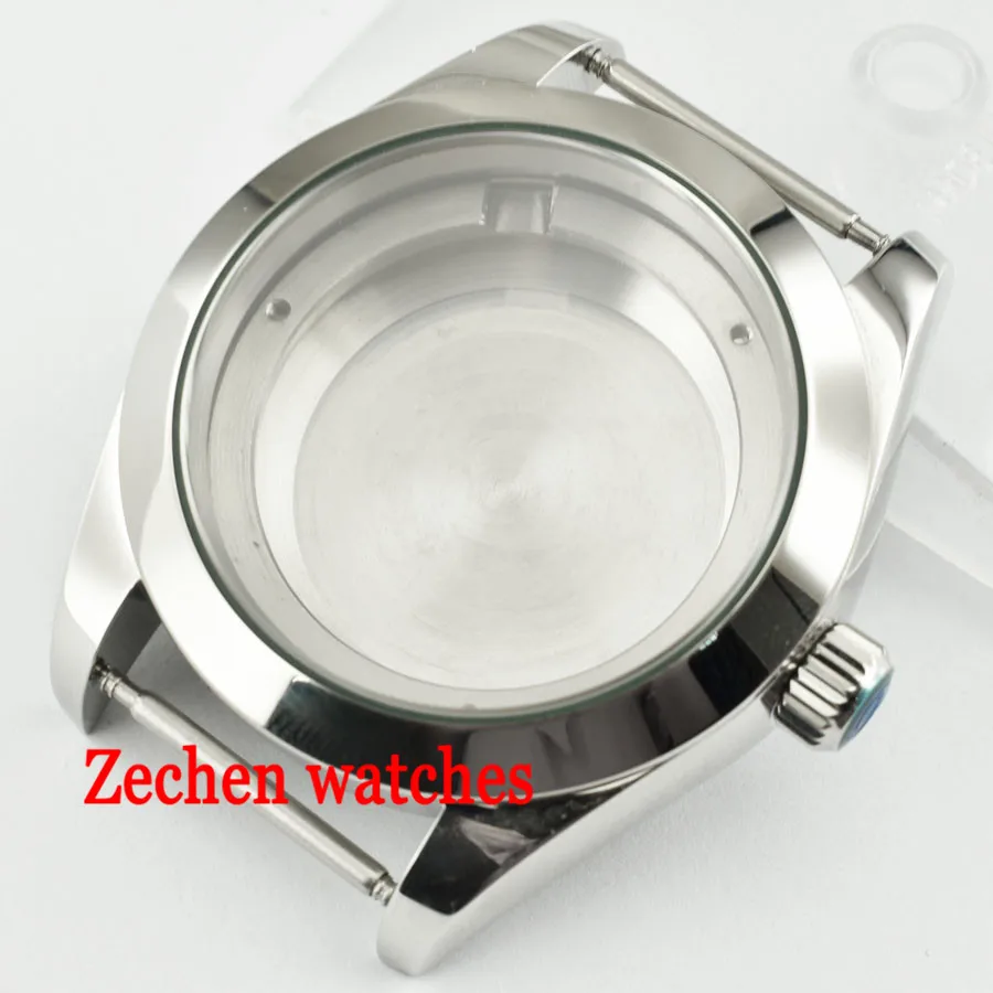 

Gputent 40mm Silver Wrist Watch Case Fit Parnis mens watch Miyota 8205/8215,ETA 2836,Mingzhu DG2813/3804