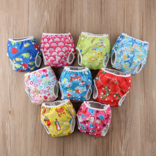 

Adjustable Infant Baby Summer Swiming Diaper Swim Trunks Waterproof Swimwear US