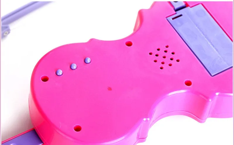 Magic Electric Violin Children Cute Rosy Mini Simulation Musical Instruments Safe Educational Toy TC0009