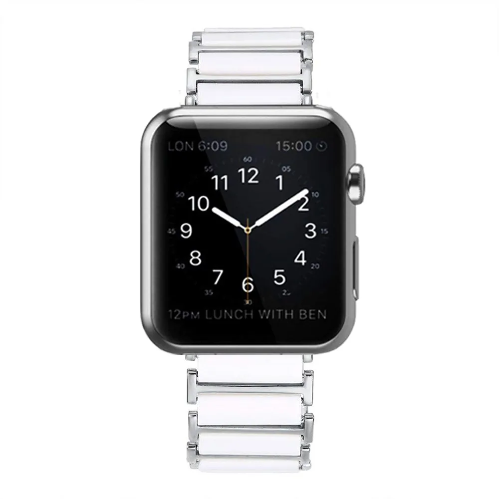 Стальной керамический ремешок для Apple Watch 5 42 мм 38 мм для iwatch 4 3 2 1 44 мм 40 мм сменный ремешок для часов аксессуары для iwatch