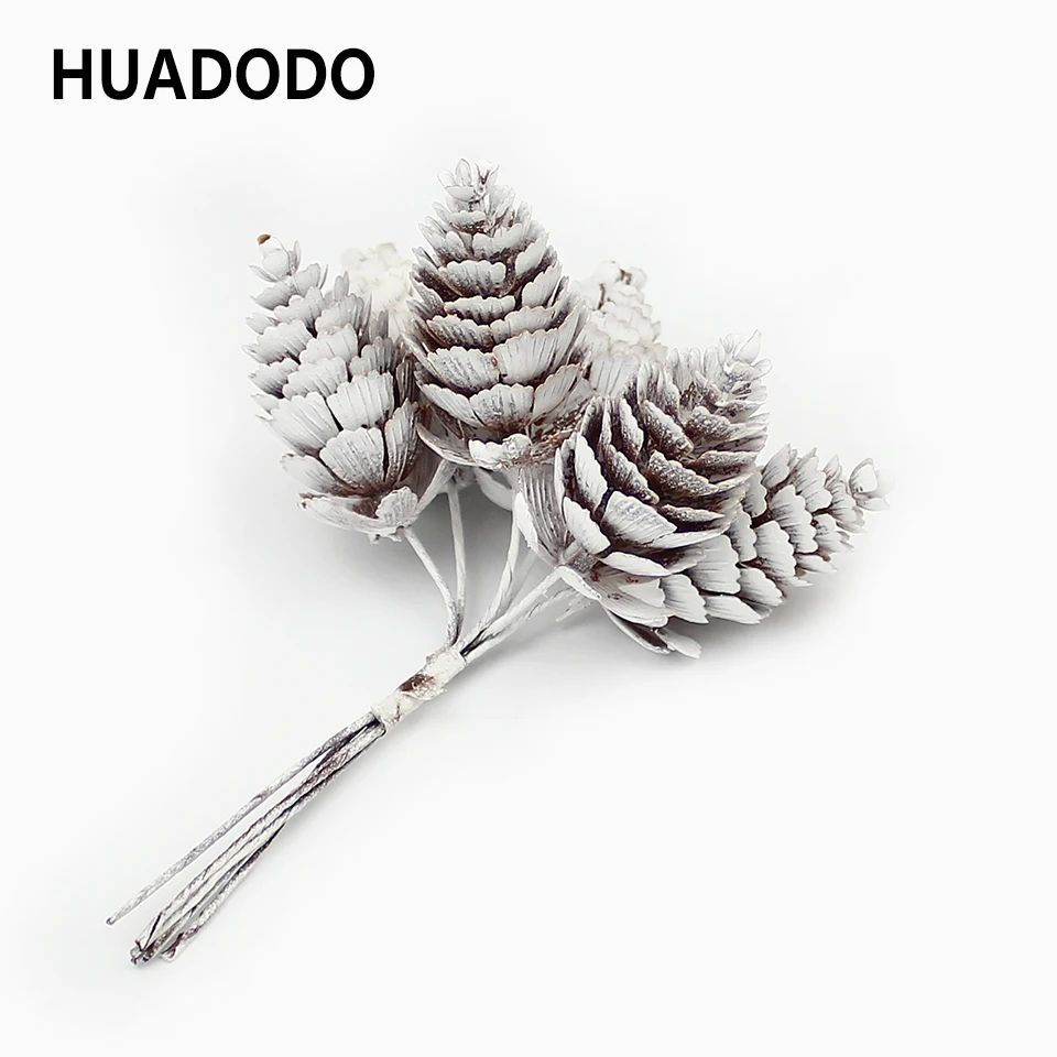 

HUADODO Mini Artificial Pine Nuts Artificial Grass Flowers for Christmas ornaments Home DIY scrapbooking wedding Decoration