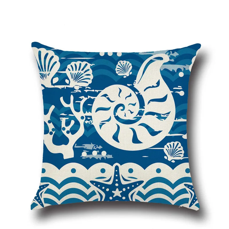 1 шт. наволочка из хлопка и льна с якорем лодкой морским морем 40212|cushion cover|cushion cover