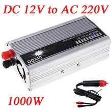 Автомобиль Мощность инвертор DC 12 В к AC 220 В 1000 Вт Портативный автомобиля Мощность инвертор Зарядное устройство конвертер трансформатор для автомобиль Интимные аксессуары