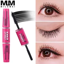 Milemei 4D Seda Fibra De Cílios Rímel Magia Preto Maquiagem Dos Olhos Lash Extensão Do Volume de Alongamento Rimel Cosméticos À Prova D’ Água