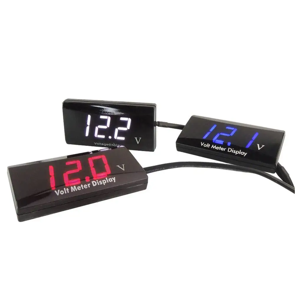 

12V Digital LED Display Mini size Car Motorcycle Voltmeter Voltage Gauge Detector Meter Hot Sale Voltmeter