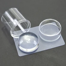 Высокое качество прозрачный силиконовый Джамбо штамп скребок с крышкой дизайн ногтей штамп наборы для DIY передачи маникюрные инструменты ND270