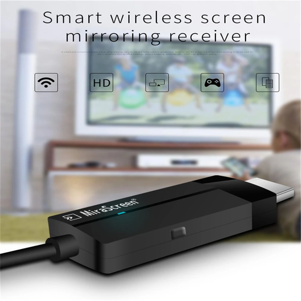 Беспроводной Wifi дисплей ключ HDMI 1080P HD Смарт экран Miracast Airplay для IPhone X 6 7 8 Apple TV USB C к