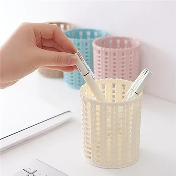 

Pen Holder Plastic Compact Basket For Kitchen Bathroom Office Desk Organizer Pen Holder pen Holder With High Quality JJ20