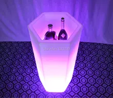 Waterproof Multi-Colors TORK LED Light OPEN CUBE Champagne Ice Bucket Rechargeable luminous glowing LED Flower Pot Y-POT LIGHT free shipping waterproof led light up serving tray multi colors rechargeable luminous led trays light 24 keys remote controller