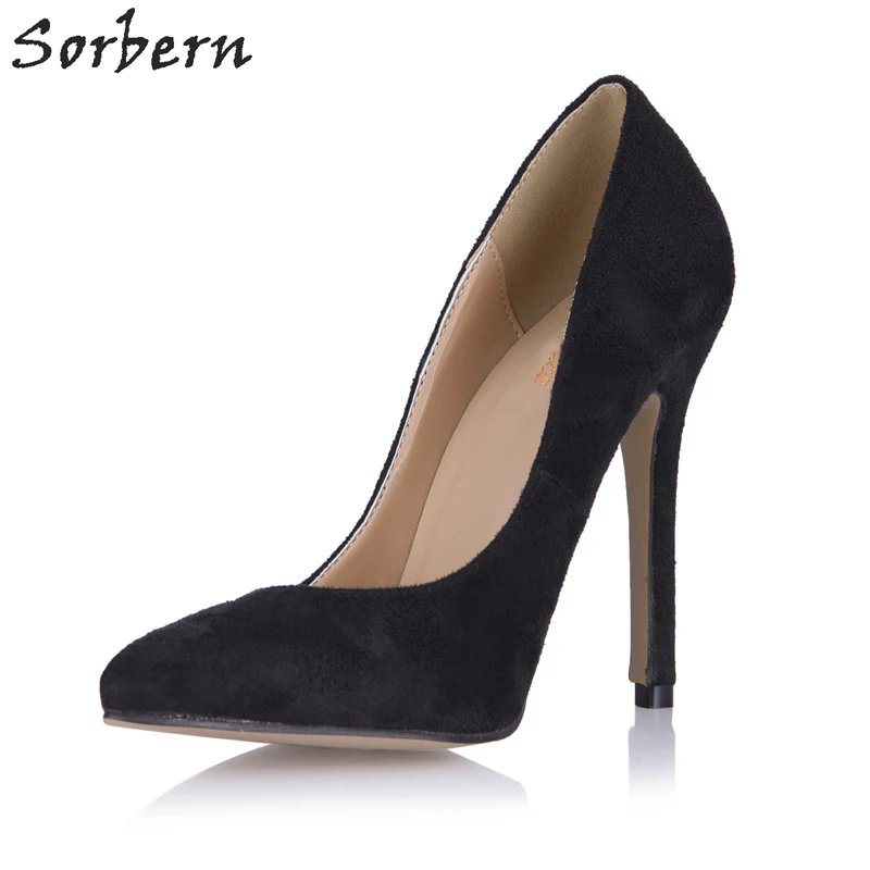 

Sorbern Mature Pointed Toe Fashion Ladies Shoes High Heel Size 35 Women Shoes With Heels For Work Custom Blue Designer Shoe