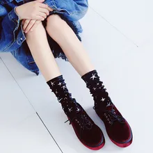 1 пара Женские Для женщин бархатные носки пентаграмма Форма осень-весна теплые носки красивые мягкие носки для Для женщин подарок для девочек