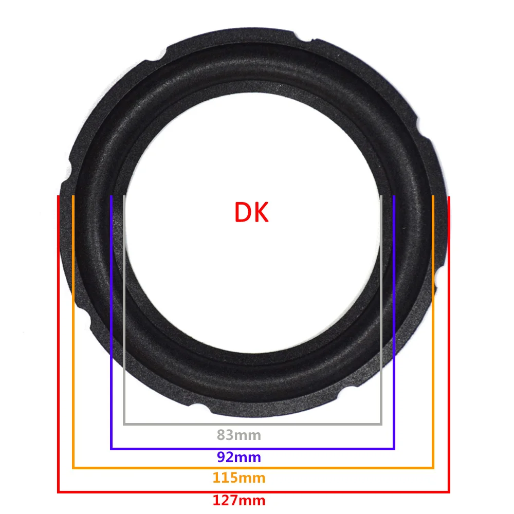 5 дюймов пены Динамик объемный край НЧ-динамик для ремонта с подворачивающимся краем сабвуфер кольцо DIY Repair аксессуары Динамик подвеска - Цвет: DK