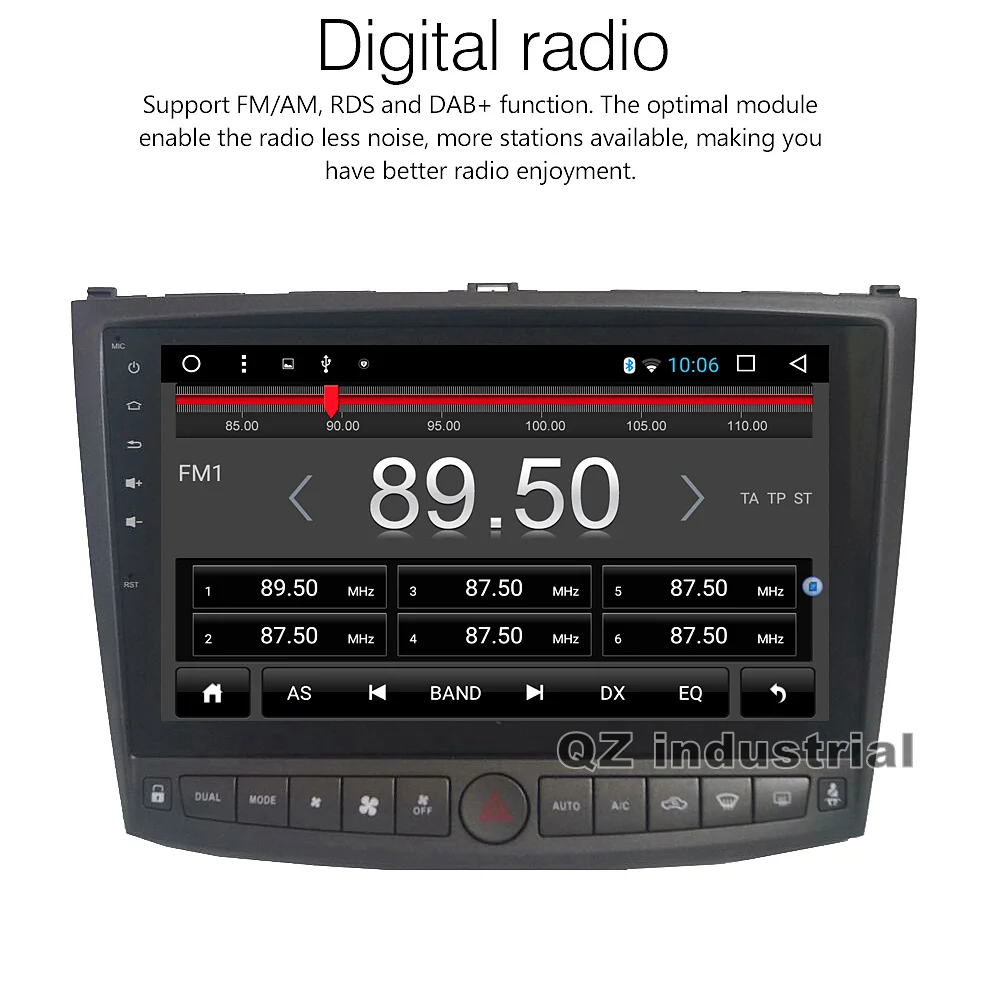 Cheap QZ industrial HD 10.2" Android 8.1 T3 Car DVD Player for Lexus IS200 IS220 IS250 IS300 2006-2012 With 3G 4G WIFI GPS Navi Radio 2