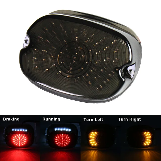FADUIES Smoke LED Tail Light For Harley Sportster Dyna Electra Glide