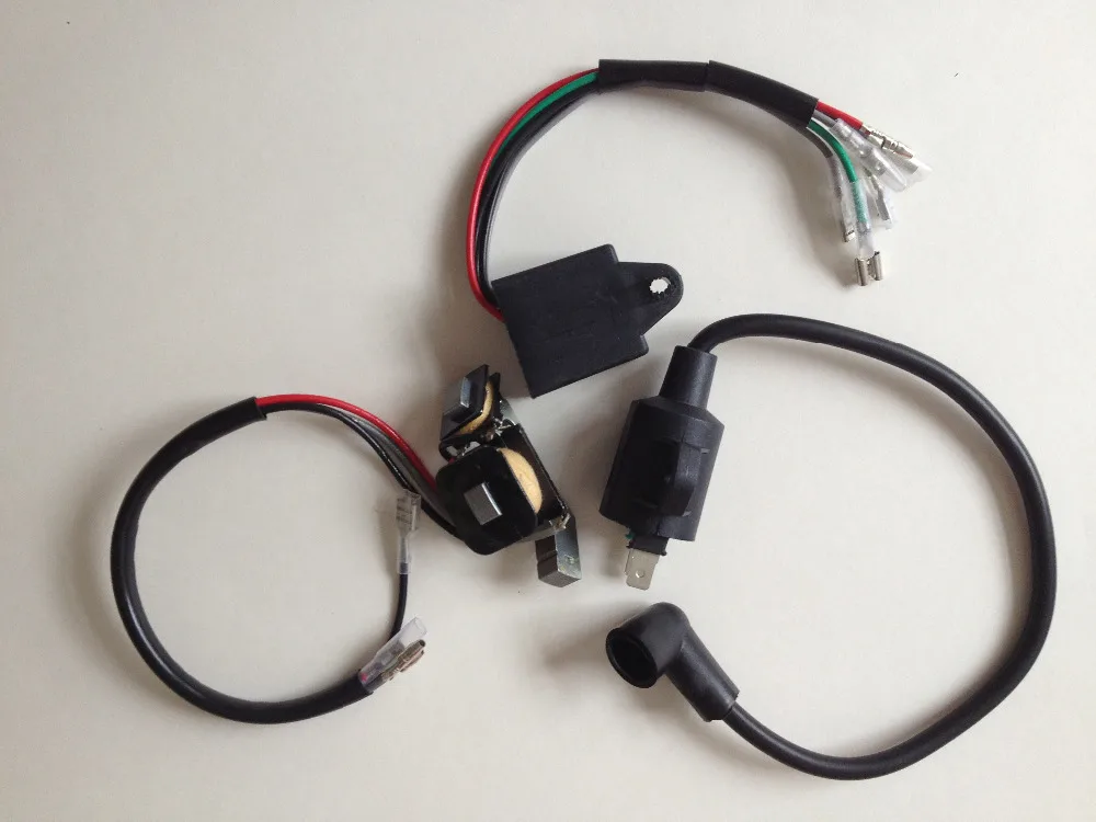 Koop Yamaha ET950 ET650 Magneto, bobine, ontsteker voor Generator Tijger 650 W 950 W 1000 W 1KW Generator onderdelen (3 stuks)