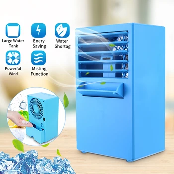 

24V 24W Portable Air Conditioner Fan 3 Cooling Put Water Ice Quiet Fan Wind Speed Outdoor Travel Device On Home Office Desk