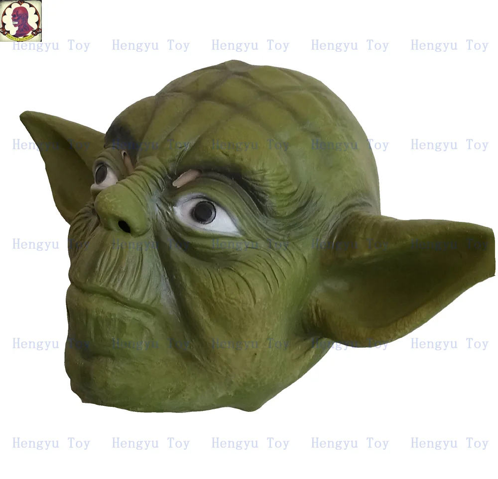 

2018 New Green Yoda Cartoon Mask Funny Halloween Costume Novelty Latex Rubber mask