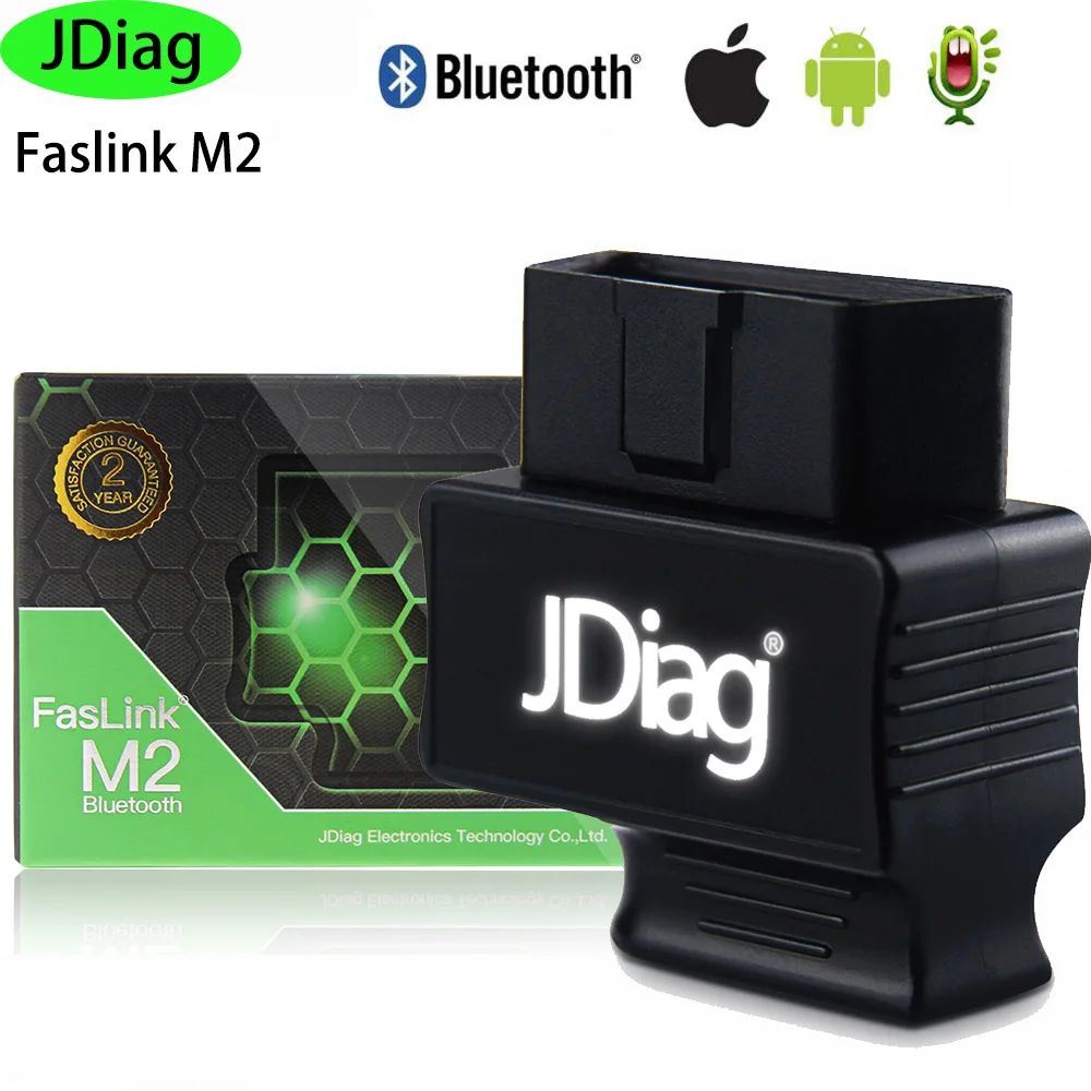 

JDiag Faslink M2 Bluetooth 4.0 OBD2 Car Diagnostic Tool for iPhone and Android Faslink M2 Code Reader free shipping