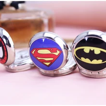 3 вида стилей Супермен Бэтмен Человек-паук карманные часы с Цепочки и ожерелья цепь мода стимпанк кварцевые часы мужские карман подарки