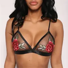 KEENEST Sxey вышитый сетчатый кружевной топ черный купальник женский пуш-ап бикини набор пляжная одежда Бикини Топ