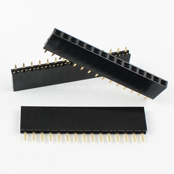 

20 Pcs Per Lot 2.54mm Pitch 15 Pin Female Single Row Straight Header Strip PH:8.5mm
