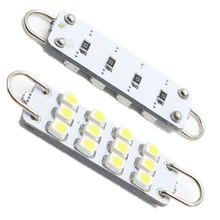 Ysy 20 pces 211-2 211 212 212-2 561 562 led festão luz 44mm 12smd 1210 laço rígido led interior carro dome carga luz branca