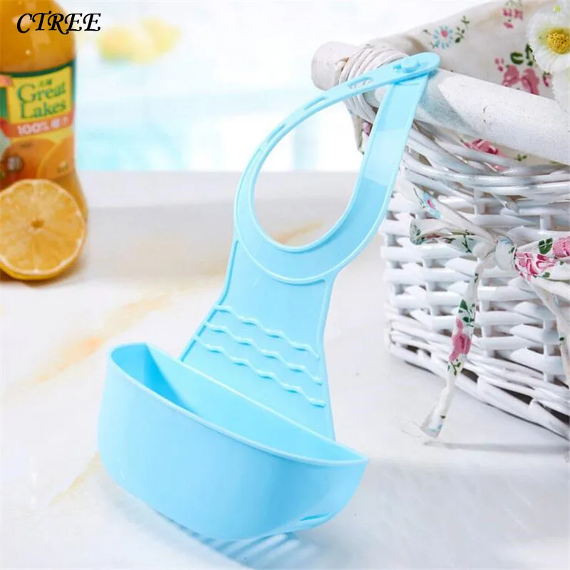 

CTREE 1Pcs Hot Bathroom Multifunction Soap box Portable Hanging Adjustable Sponge Drain Storage Sink Frame Kitchen Gadget C579