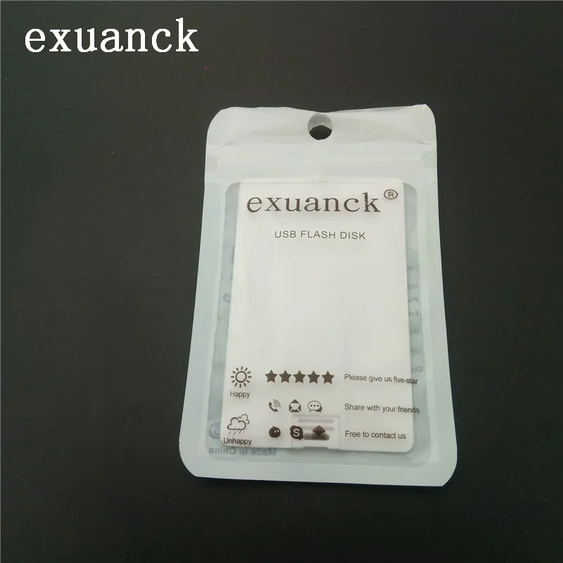 Exuanck белый кредитной карты флэш накопители Пользовательские Печати Фото