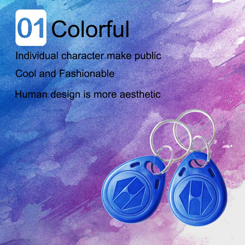 5pcs EM4305 T5577 125khz Copy Rewritable Writable Rewrite EM ID RFID Tags llaveros Porta Chave Card Sticker KeyFob Token Ring