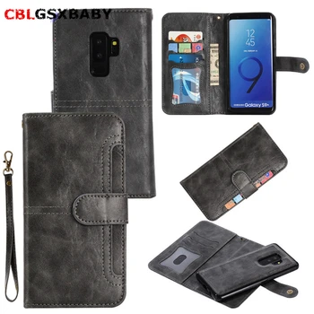 

CBL 2 in 1 Magnetic Leather Wallet Case For Samsung S20 Plus S10 S8 S9 Plus NOTE 10 9 8 Phone Case Magnet Removable Cover