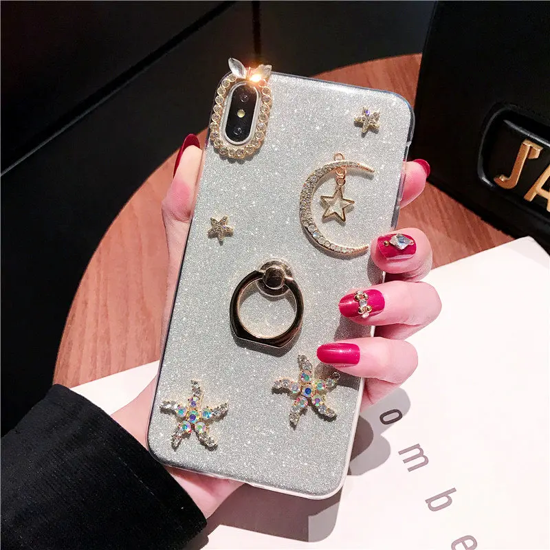 Glossy Bling Dream Shell Pattern Design Phone Case |