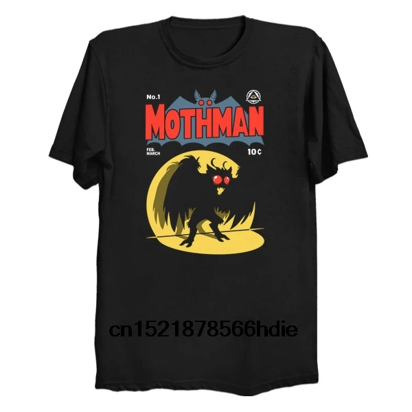 

NEW Printed Men T Shirt Cotton tshirt Mothman O-Neck Short-Sleeve Women T-Shirt