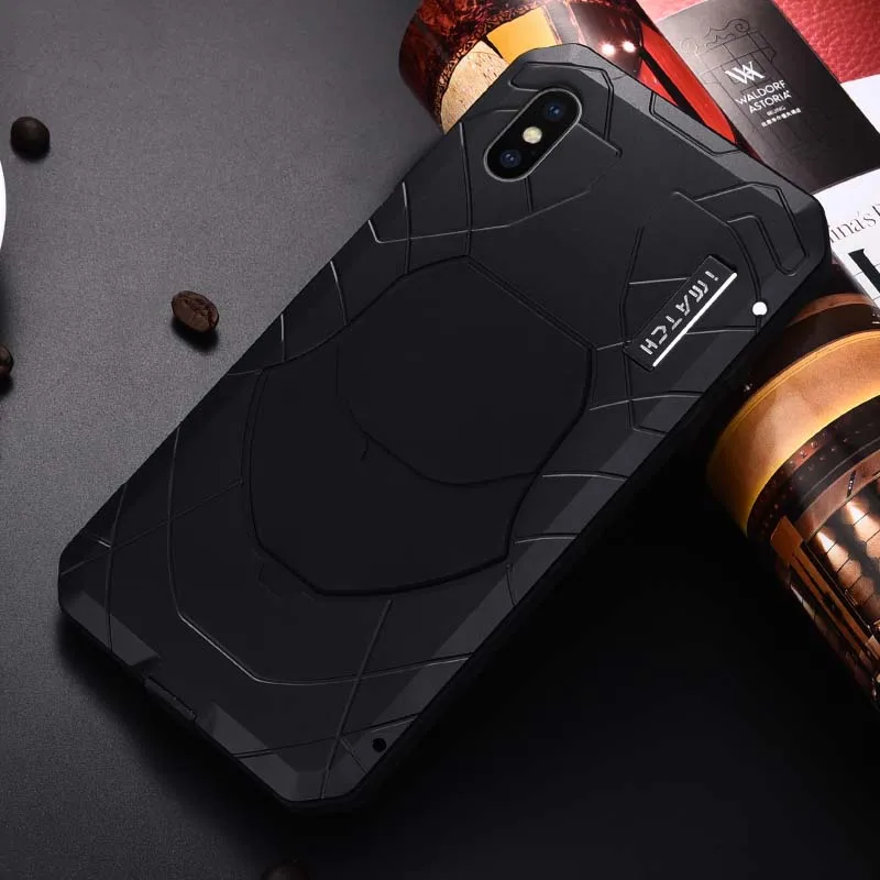

Luxury Outdoor IMATCH Original For iphone XS Max Sports Army Tactical Shockproof Waterproof Metal & Silicone Phone Case JS0653