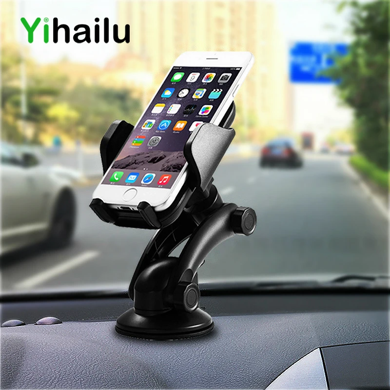 

Car Phone Holder Sticky Suction Cup Air Vent Support 360 Rotate Adjustable 4.7-6.1 inch Bracket For iPhone Samsung GPS Titular