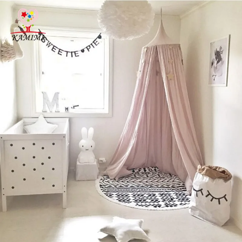 Baby bed curtain KAMIMI Children Room decoration Crib Netting baby Tent Cotton Hung Dome baby Mosquito Net photography props Baby bed curtain KAMIMI Children Room decoration Crib Netting baby Tent Cotton Hung Dome baby Mosquito Net photography props