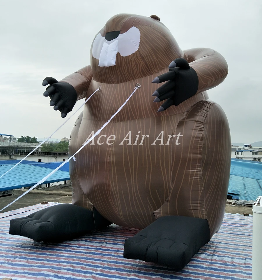 Popular Giant Laborious Canadian mascot Inflatable Caster fiber with