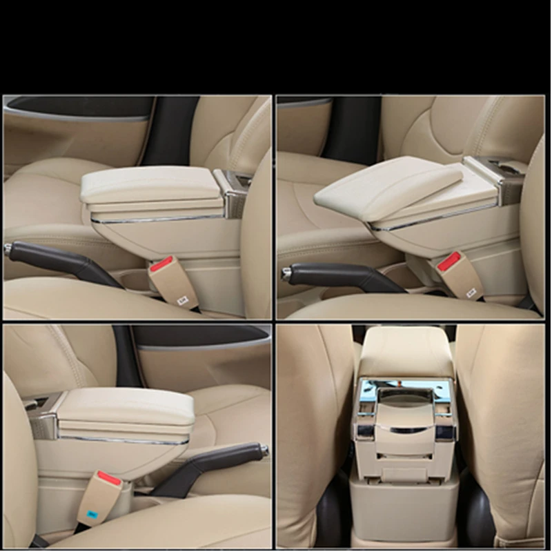 For Mercedes-Benz Smart 2009-2018 Car Armrest Box Central Console Arm Rest Box Cup Holder Ashtray Car Styling Seat Armrests