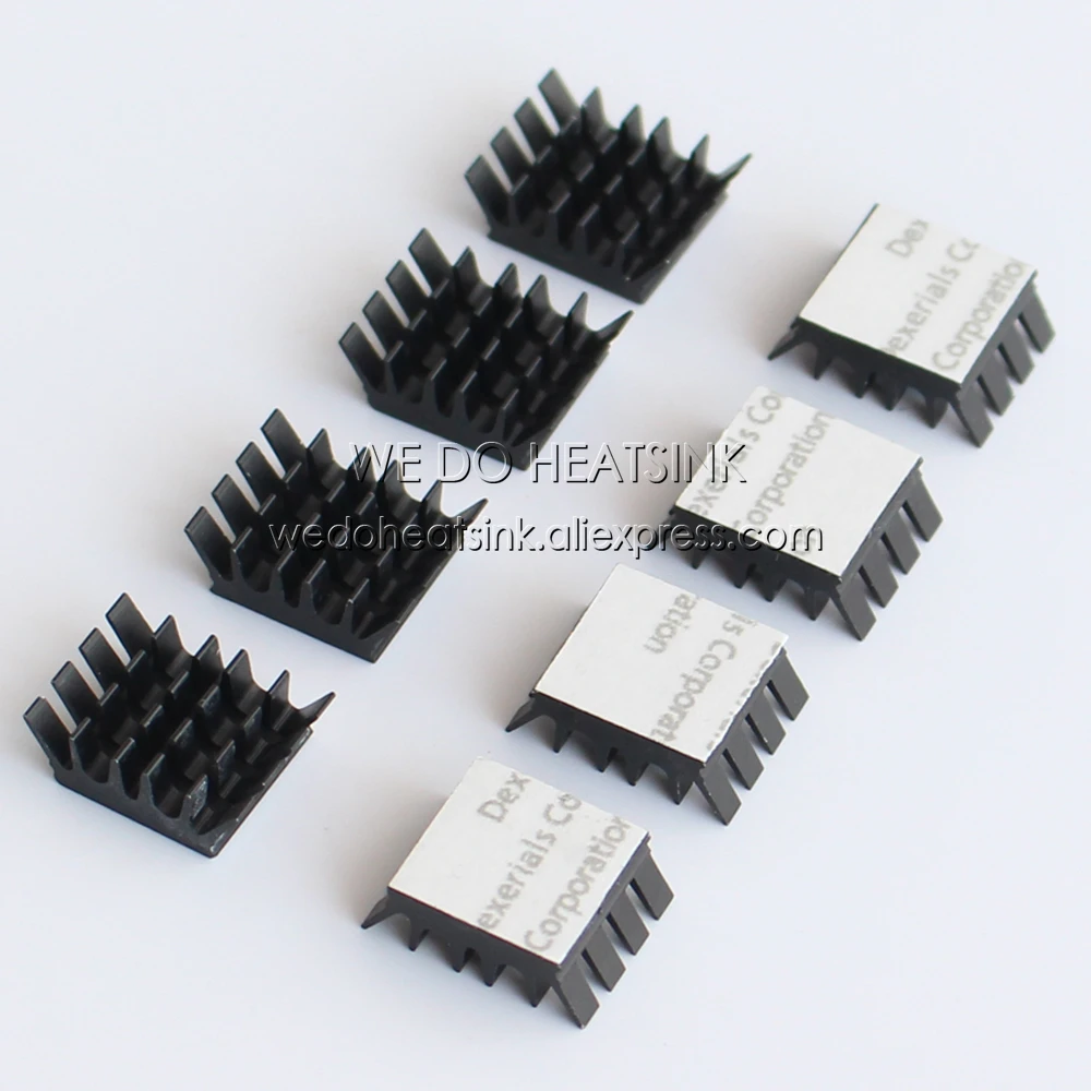 Мы делаем радиатор 20 шт алюминиевый черный радиатор охлаждения для чипа ram IC VGA ram DDR термальная клейкая лента