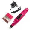 1 Набор, электрическая дрель для ногтей, Советы по уходу за ногтями, маникюр, педикюр, пилка для ногтей, полировка, набор инструментов, форма ручки - Цвет: 110V pink