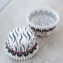 Зебра кружева украшения высокой температуры стойкие торт масленка чашки торт, декор кекса формочки для кексов вечерние поставки