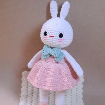 

Crochet My Little Rabbit miss fen , lover gift rattle toy doll