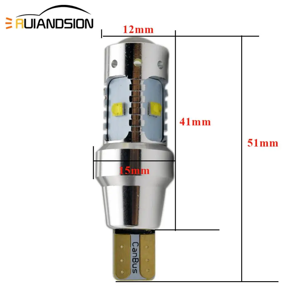 2 шт. 30 Вт без-Полярный 12 В 24 В W16W T15 обратный светильник CREEXBD чип 6SMD Led Canbus Нет ошибок резервная задняя Лампа ксенон белый 912 921