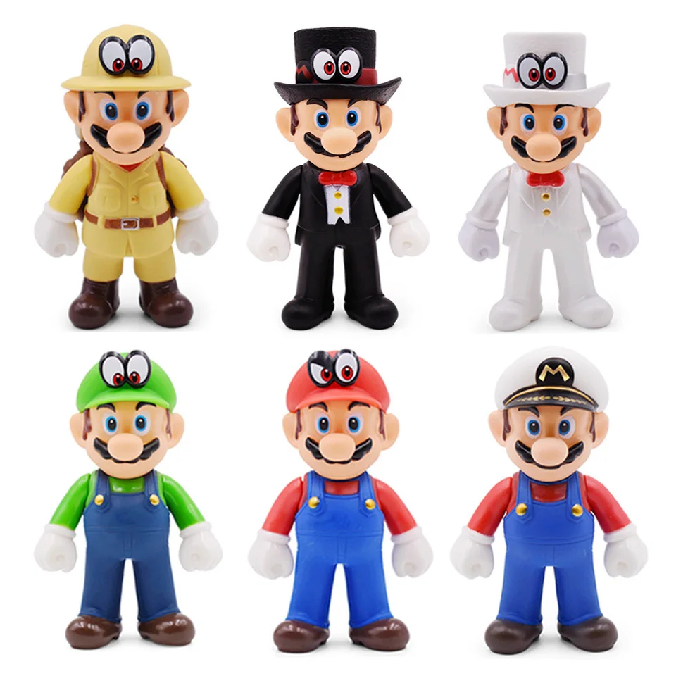 8-15 см Фигурки "Супер Марио" игрушки Super Mario Bros Bowser Luigi Koopa Yoshi Mario Maker Odyssey ПВХ фигурка модель игрушки куклы