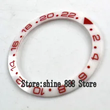 38 мм белый керамический ободок вставка красный сделать для 40 мм GMT часы сделано фабрика Parnis