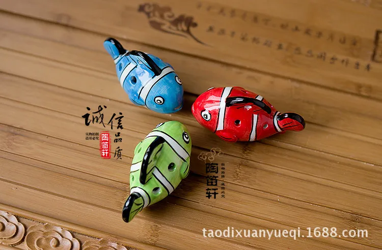 Tao флейта оптом Моделирование небольшой рыбы мультфильм окарина различные рисунки туристические аттракционы в оптовых киосках