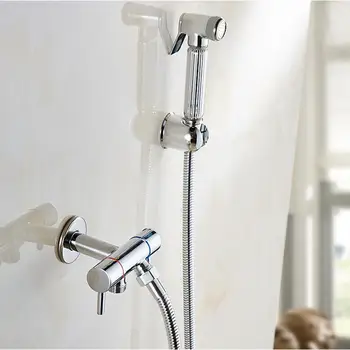 

Bathroom Bidet faucet toilet bidet shower set Portable bidet spray with ABS chrome shower holder and 1.5 m hose hand held bidet