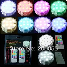 10 smds изменение цвета погружная Свадебная Рождественская вечеринка свет база декор в виде вазы дистанционное управление ФЛОРИСТИЧЕСКИЕ Цветочные светодиодные многоцветные