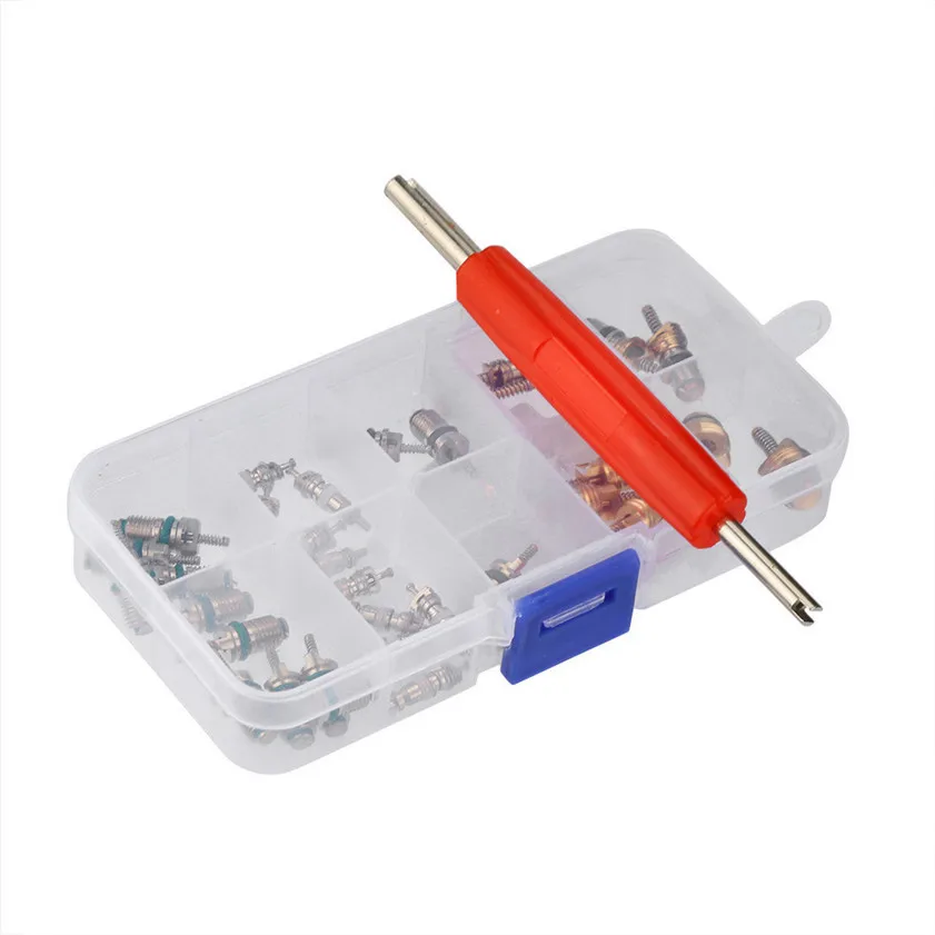 Car styling 34 A/C Schrader Valves R12/ R134A Kit Of 8 Kinds AC Valve