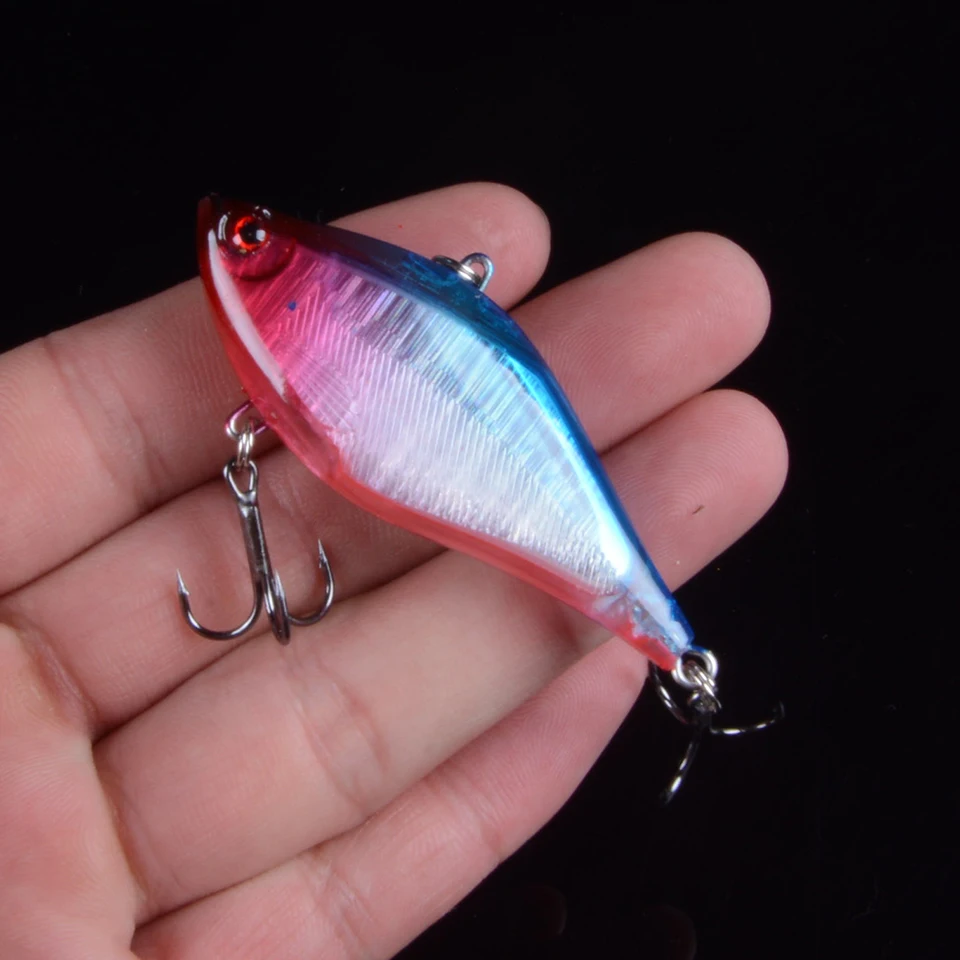 

1pcs 6cm 13g hard lure sinking pencil VIB Lure Ice fishing Minnow Fishing lure with treble hook With 3D Eyes